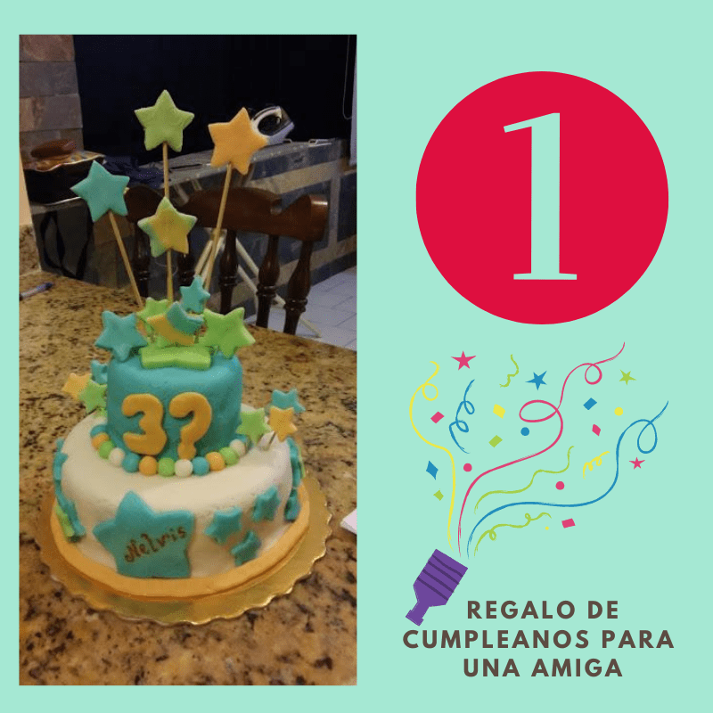 Mi primera torta decorada de cumpleaños para una amiga